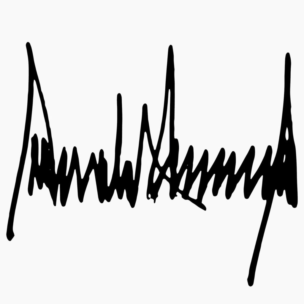 Trump Signature on USA currency pic